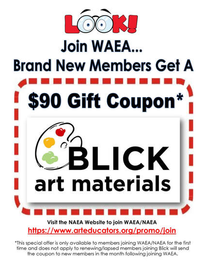 90$ Blick coupon for new WAEA members